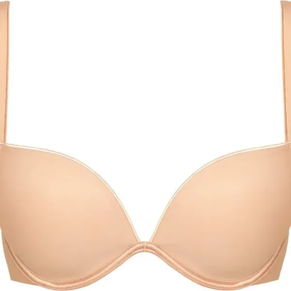 Wonderbra γυναικείο Double Push up Σουτιέν μπεζ με  Βαθύ ντεκολτέ Μπεζ W8144 A Cup Beige
