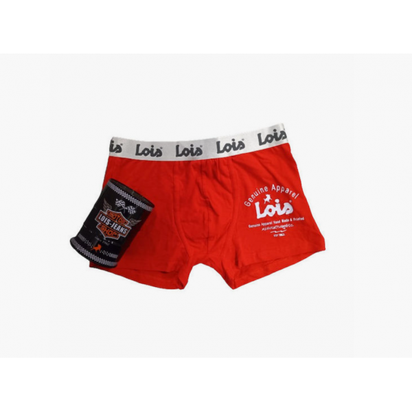 Admas Ανδρικό Μποξεράκι Hipster Boxer Κόκκινο Lois Genuine Apparel 48091 με δώρο Φανταστική μαύρη Κούπα 