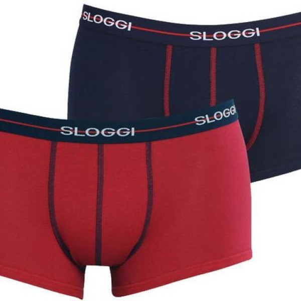 Sloggi Start Hipster Μποξεράκι Ανδρικό 2 τεμ και για Μεγάλα Μεγέθη Κόκκινο-Μπλέ 10050545-M008/B9