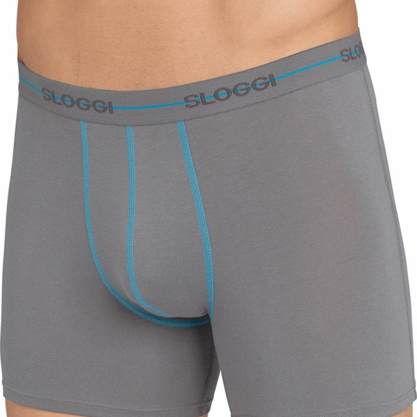 Sloggi Start Short Ανδρικό Μπόξερ 2 τεμ Γκρί 10055546-M003/T5