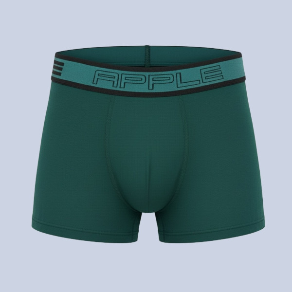 Apple Hipster Μποξεράκι Ανδρικό 2 Τεμάχια και για Μεγάλα Μεγέθη Μαύρο & Πράσινο με χρώμα στο λογότυπο πράσινο & μπλέ 0112970 Lycra