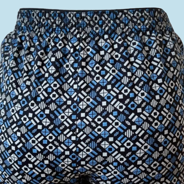 Baspinar Ανδρικό Βαμβακερό Κλασσικό Μποξεράκι  Φαρδιά γραμμή με άνετη εφαρμογή και κουμπί Μαύρο χρώμα με σχέδια 2105.1