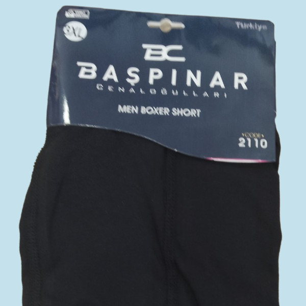 Baspinar Ανδρικό Μποξεράκι με Λάστιχο Μαύρο 2110