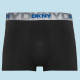 DKNY Ανδρικά Μποξεράκια με φαρδύ Λάστιχο Σετ 3Τεμ U5-61903 Μαύρα με διαφορετικά ασημί χρώματα στο λάστιχο
