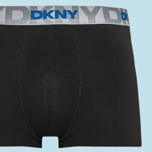 DKNY Ανδρικά Μποξεράκια με φαρδύ Λάστιχο Σετ 3Τεμ U5-61903 Μαύρα με διαφορετικά ασημί χρώματα στο λάστιχο
