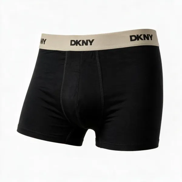 DKNY Ανδρικά Μποξεράκια με φαρδύ Λάστιχο Σετ 3Τεμ U5-61958 Μαύρα με διαφορετικά χρώματα στο λάστιχο μπέζ,γαλάζιο