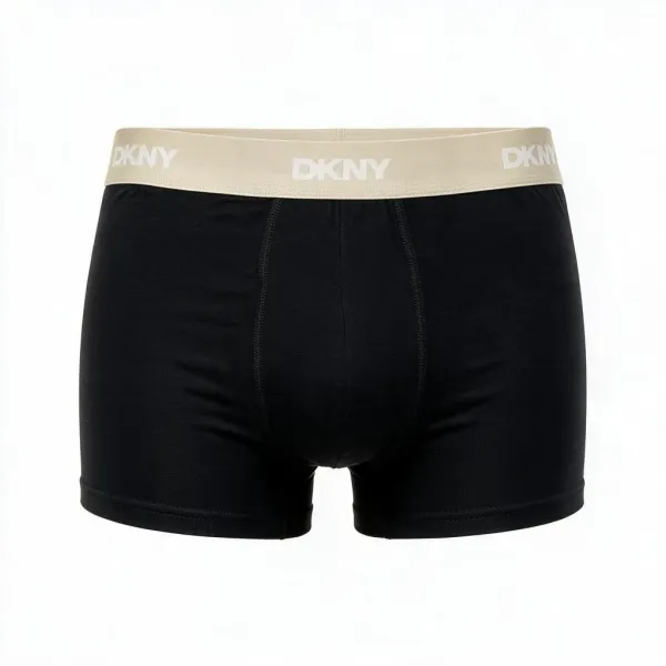 DKNY Ανδρικά Μποξεράκια με φαρδύ Λάστιχο Σετ 3Τεμ U5-61958 Μαύρα με διαφορετικά χρώματα στο λάστιχο μπέζ,γαλάζιο