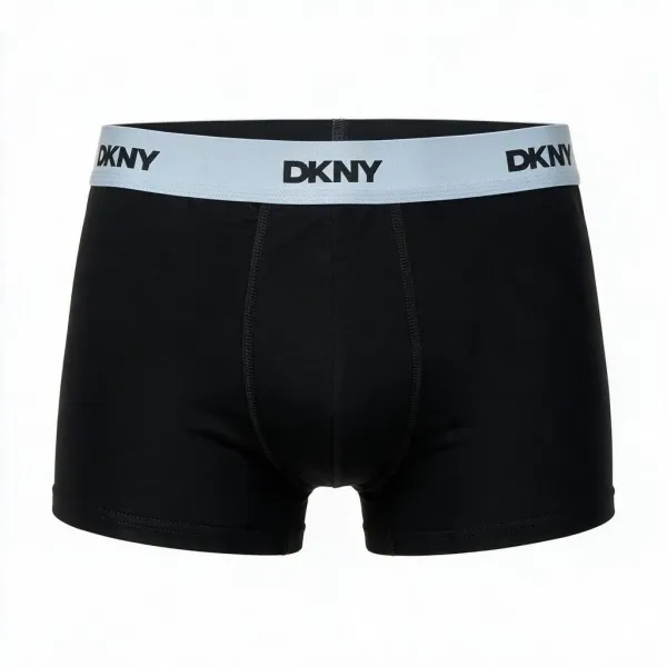 DKNY Ανδρικά Μποξεράκια με φαρδύ Λάστιχο Σετ 3Τεμ U5-61958 Μαύρα με διαφορετικά χρώματα στο λάστιχο μπέζ,γαλάζιο
