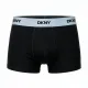 DKNY Ανδρικά Μποξεράκια με φαρδύ Λάστιχο Σετ 3Τεμ U5-61958 Μαύρα με διαφορετικά χρώματα στο λάστιχο μπέζ,γαλάζιο