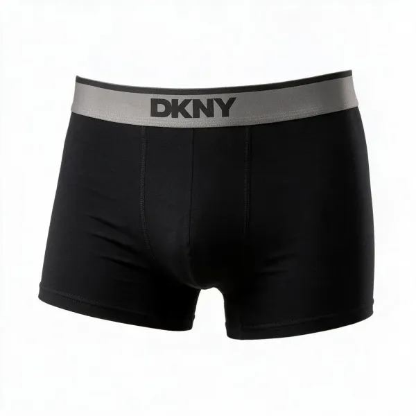 DKNY Ανδρικά Μποξεράκια με φαρδύ Λάστιχο Σετ 3Τεμ U5-61955 Μαύρα με διαφορετικά γηίνα χρώματα στο λάστιχο