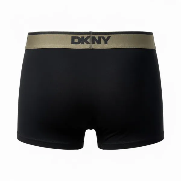 DKNY Ανδρικά Μποξεράκια με φαρδύ Λάστιχο Σετ 3Τεμ U5-61955 Μαύρα με διαφορετικά γηίνα χρώματα στο λάστιχο