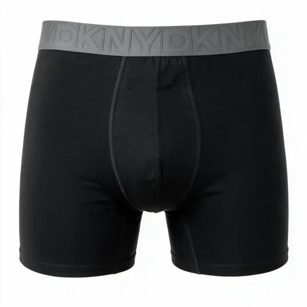DKNY Ανδρικά Μποξεράκια με φαρδύ Λάστιχο Σετ 3Τεμ U5-61956 Μαύρα με διαφορετικά χρώματα στο λάστιχο κόκκινο,γκρί,μπορντώ