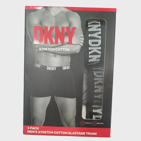 DKNY Ανδρικά Μποξεράκια Σετ 3Τεμ Μαύρα U5-61789 Stretch Cotton