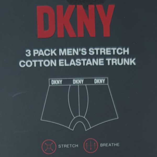 DKNY Ανδρικά Βαμβακερά Μποξεράκια Σετ 3 Τεμ. Μαύρα με Φαρδύ χρωματιστό λάστιχο  U5-61805 Irvine