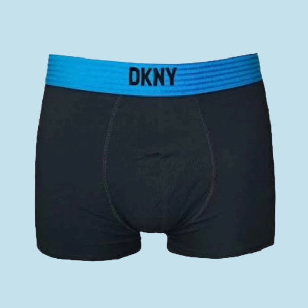 DKNY Ανδρικά Μποξεράκια με φαρδύ Λάστιχο Σετ 3Τεμ U5-61929 Μαύρα με διαφορετικά μπλέ χρώματα στο λάστιχο
