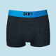 DKNY Ανδρικά Μποξεράκια με φαρδύ Λάστιχο Σετ 3Τεμ U5-61929 Μαύρα με διαφορετικά μπλέ χρώματα στο λάστιχο