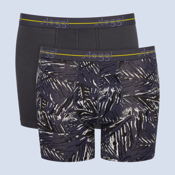 Sloggi Start Short Ανδρικό μακρύ Μπόξερ οικονομικό σετ  2 τεμ Γκρι 10206948 M032/B7