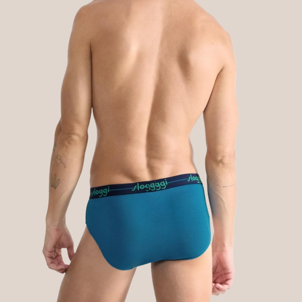 Sloggi Σλιπ Ανδρικό Βαμβακερό midi Σετ 2 τεμαχίων Μπλέ 10206949 V020