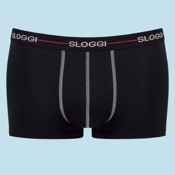 Sloggi Start Hipster Ανδρικά Μπόξερ 2 τεμ μαύρο & μαύρο ρίγα  10206968-Μ006