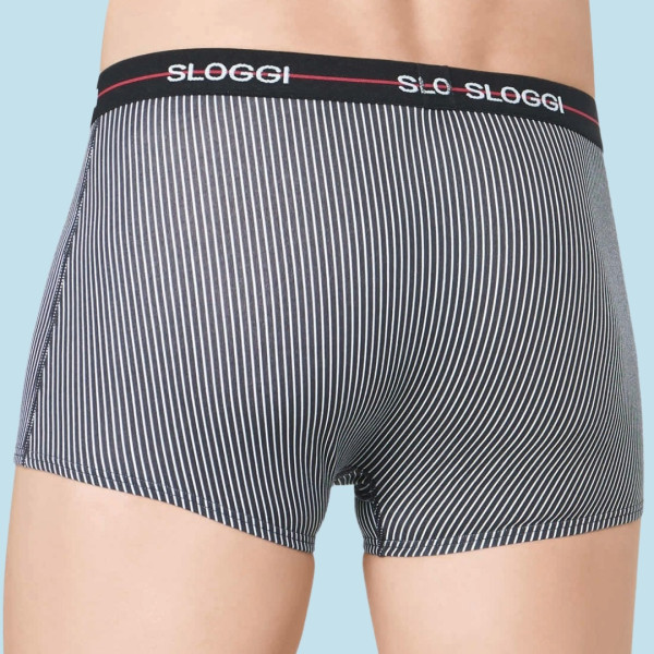 Sloggi Start Hipster Ανδρικά Μπόξερ 2 τεμ μαύρο & μαύρο ρίγα  10206968-Μ006