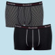 Sloggi Start Hipster Ανδρικά Μπόξερ 2 τεμ μαύρο & μαύρο ρίγα  10206968-Μ006