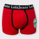 Admas Ανδρικό Μποξεράκι Hipster Boxer Κόκκινο Lois Jeans Original 48015 με δώρο Κούπα Πράσινη 