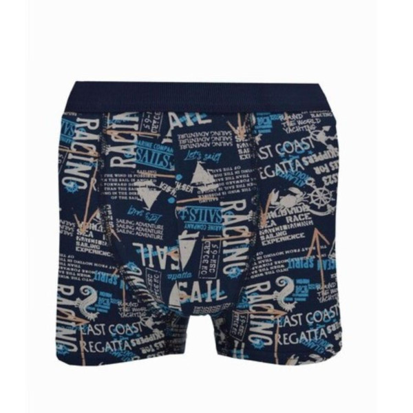 Berrak Hipster Νεανικό Ανδρικό Βαμβακερό Μποξεράκι Μπλε Χρώμα με σχέδια Ocean 4480