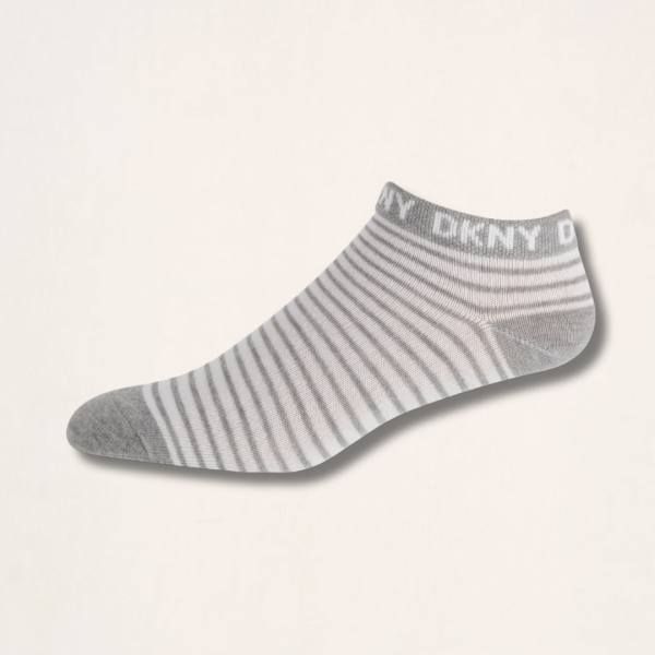 DKNY Γυναικείες Βαμβακερές χαμηλές Κάλτσες Lorelei Σετ 3τεμ Μαύρο-Λευκό-Γκρί με ρίγες S4-0320 Νο 37-40