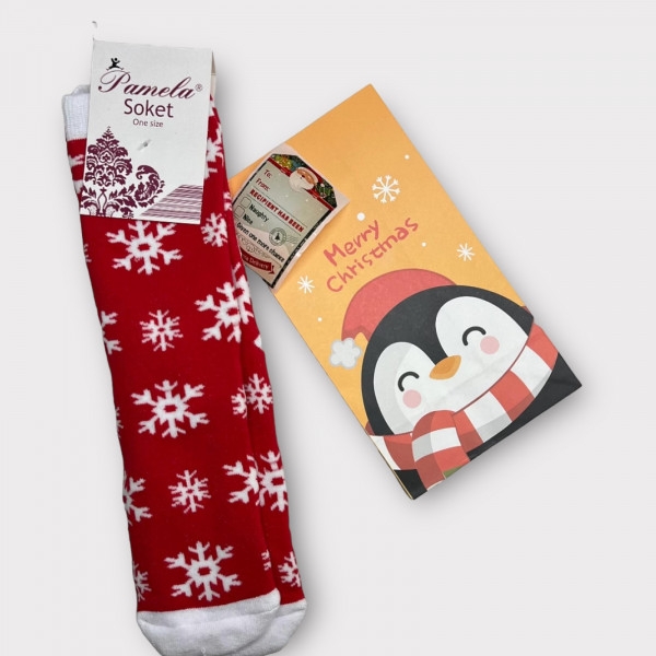 Happy New Year Socks Χριστουγεννιάτικo Δώρο Κάλτσες Snowflake 2023