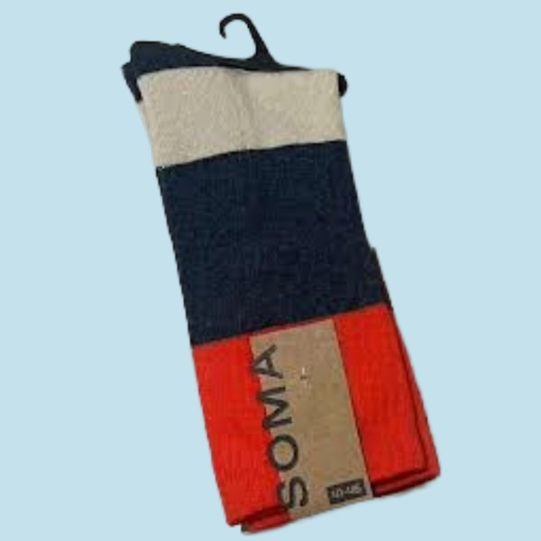 Soma Ανδρικές Fashion set 3 τεμ κάλτσες Βαμβακερές ψηλές αποχρώσεις μπλέ πορτοκαλί Νο 41-46 S22917 Nathan