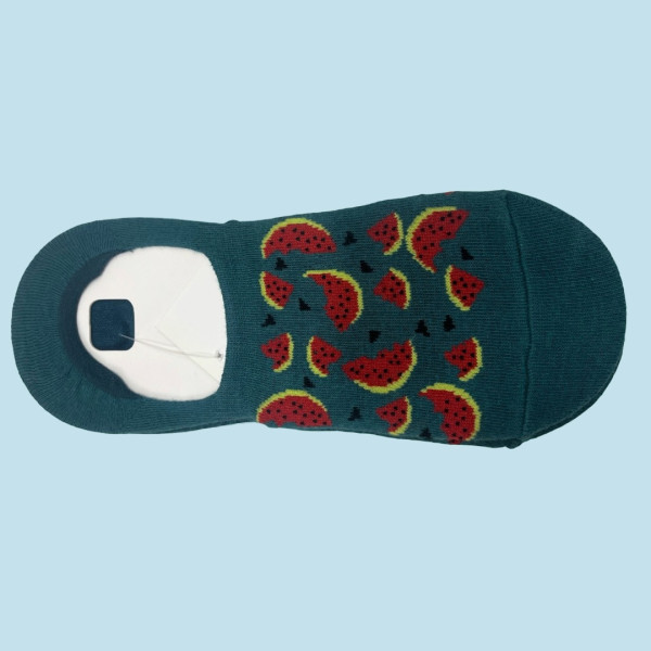 Ysabel Mora Ανδρικές βαμβακερές κάλτσες Ζουμπά fashion με σχέδιο καρπούζι πράσινες με κόκκινο σχέδιο 22911 41-46 Size