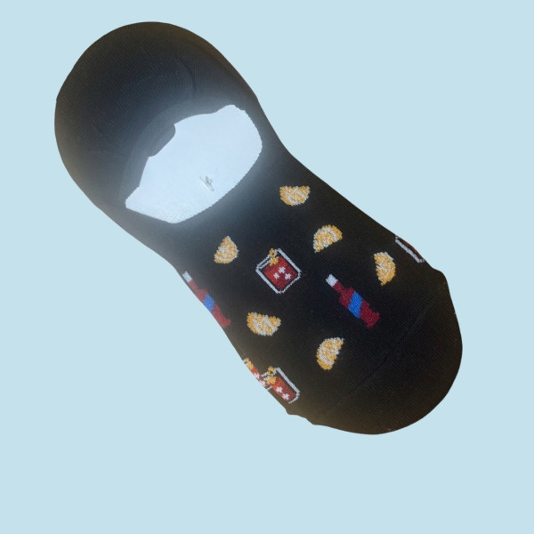 Ysabel Mora Ανδρικές βαμβακερές κάλτσες Invisible fashion μαύρο Black 22182 41-46 Size