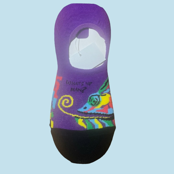 Ysabel Mora Ανδρικές βαμβακερές κάλτσες Invisible fashion Μώβ whats up man 22814 41-46 Size