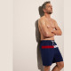 Ysabel Mora Ανδρικό Μαγιό Μακρύ Σόρτς Μπλέ με Κόκκινο & Εσωτερικές Τσέπες Men's Swimwear Summer Collection 90169