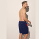 Ysabel Mora Ανδρικό Μαγιό Μακρύ Σόρτς Μπλέ με Κόκκινο & Εσωτερικές Τσέπες Men's Swimwear Summer Collection 90169