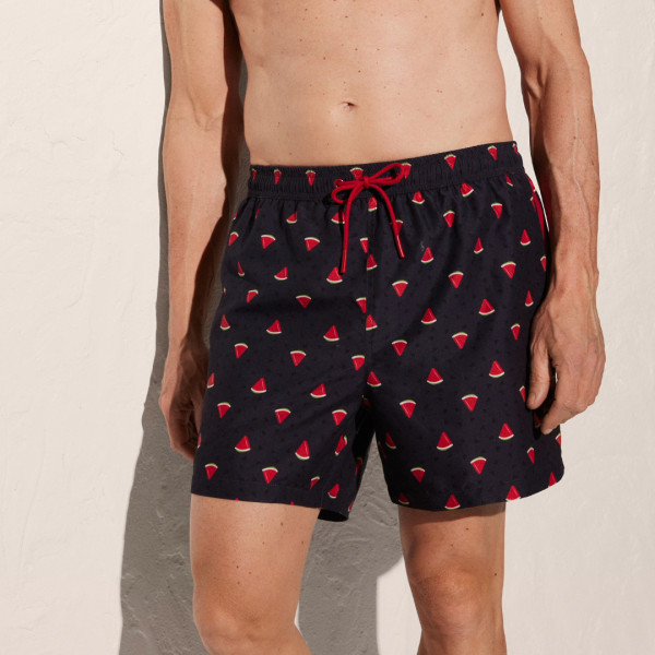 Ysabel Mora Ανδρικό Μαγιό Κοντό Σόρτς με Καρπούζια Μαύρο 90198 Men's Swimwear Summer Collection 2024
