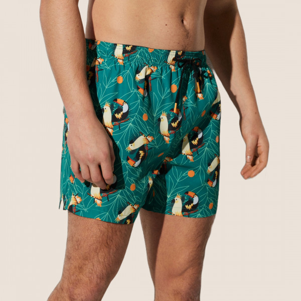 Ysabel Mora Ανδρικό Μαγιό Κοντό Σόρτς Πράσινο Πολύχρωμο 90232 Men's Swimwear Summer Collection 2024