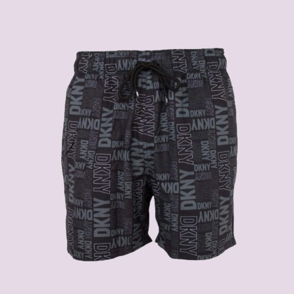 DKNY Ανδρικό Μαγιό Μεσαίο σόρτς Μαύρο με Logo του Brand  Summer Collection L5 6063 Cozumel
