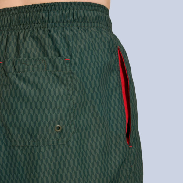 Ysabel Mora Ανδρικό Μαγιό μακρύ Σόρτς χακί με κόκκινο κορδόνι & τσέπες 90401