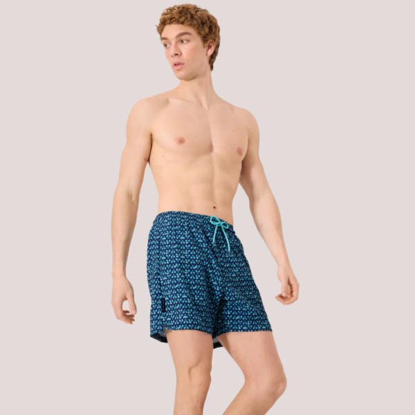 Ysabel Mora Ανδρικό Μαγιό Σόρτς μπλέ με ενσωματομένο σορτς για σπορ σχέδιο ρακέτες του τένις 90404