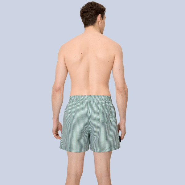 Ysabel Mora Ανδρικό Μαγιό κοντό Σόρτς πράσινο με λεπτή ρίγα 90410 Pine green