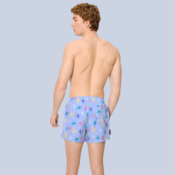 Ysabel Mora Ανδρικό Μαγιό κοντό γαλάζιο  Σόρτς με πολύχρωμες χελώνες σχέδια 90402