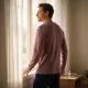 Tress Ανδρικό βαμβακερό σετ πυτζάμας ανοιχτό μωβ ί η μπλούζα με 3 κουμπιά & μπλέ σκουρό το παντελόνι με λάστιχο Racing Team PH266085 purple