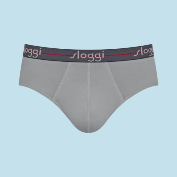 Sloggi Σλιπ Ανδρικό Βαμβακερό midi Σετ 2 τεμαχίων Γκρί & σκούρο γκρί 10206949 0034/34