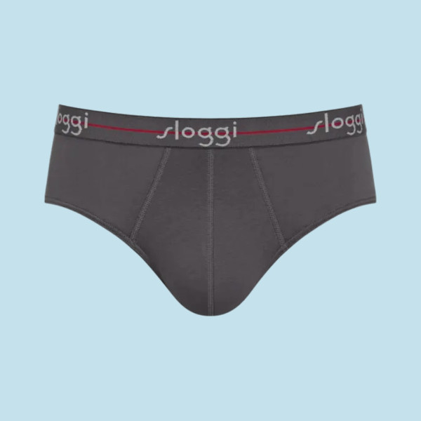 Sloggi Σλιπ Ανδρικό Βαμβακερό midi Σετ 2 τεμαχίων Γκρί & σκούρο γκρί 10206949 0034/34