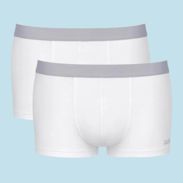 Sloggi Μακρύα βαμβακερά Μποξεράκια Ανδρικά 2 Τεμάχια Οικονομική συσκευασία λεύκο  10217769-0003 Go ABC Short