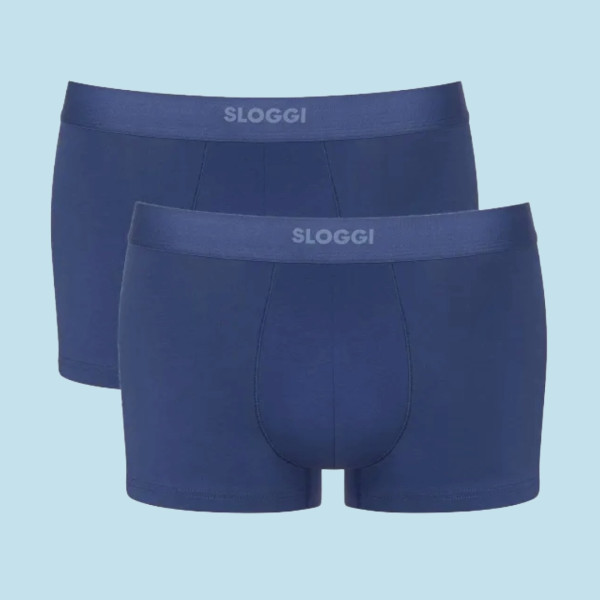 Sloggi Ever Ease Hipster Μποξεράκι Ανδρικό 2 Τεμάχια και για Μεγάλα Μεγέθη Μπλέ  10222379-6312