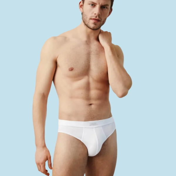 Ysabel Mora ανδρικο κλασσικό λευκό σλιπ Slip βαμβακερό cotton 20150 White