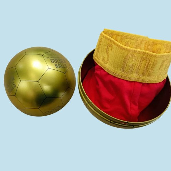 Admas Ανδρικό Μοντέρνο Slip Σλιπ Κόκκινο με κίτρινο φαρδύ λάστιχο συσκευασία μπάλα ιδανικό δώρο για ποδοσφαιρόφιλους!!! 47876-0