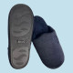 Ανδρικές Χειμερινές Κλασικές Μπλέ Παντόφλες Ριπ με γουνίτσα & αντιολισθητικό πάτο slippers-blue